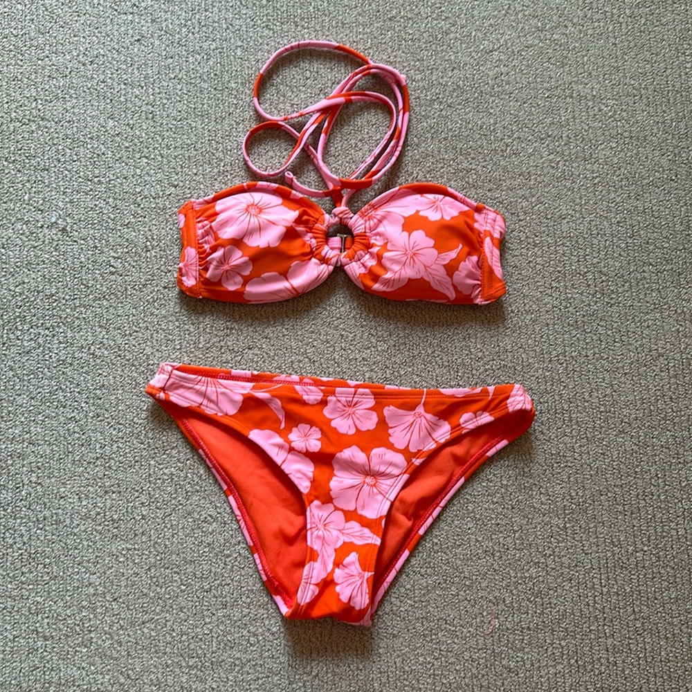 wild fable hawaiian halter bikini